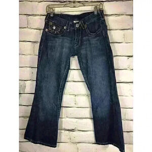 True Religion Women's Woodstock Blue Size 29 Jeans Flared Leg
